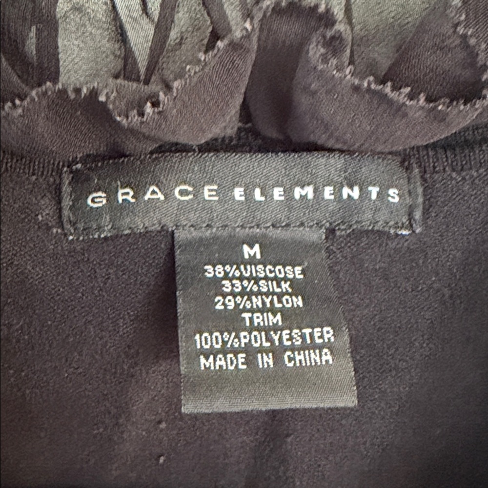 Grace Elements Black Ruffled Blouse - image 2